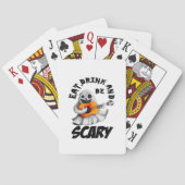 Eat Drink And Be Scared Minimal Clean Pokerkaarten (Achterkant)