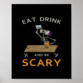 Eat Drink And Be Scary Aesthetic Graphic Poster (Voorkant)