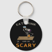 Eat Drink And Be Scary Aesthetic Graphic Sleutelhanger (Voorkant)