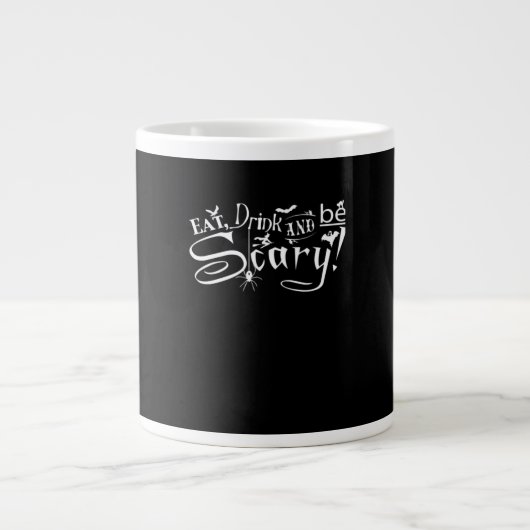 Eat Drink And Be Scary Aesthetic Graphic Trendy Extra Grote Beker (Voorkant)