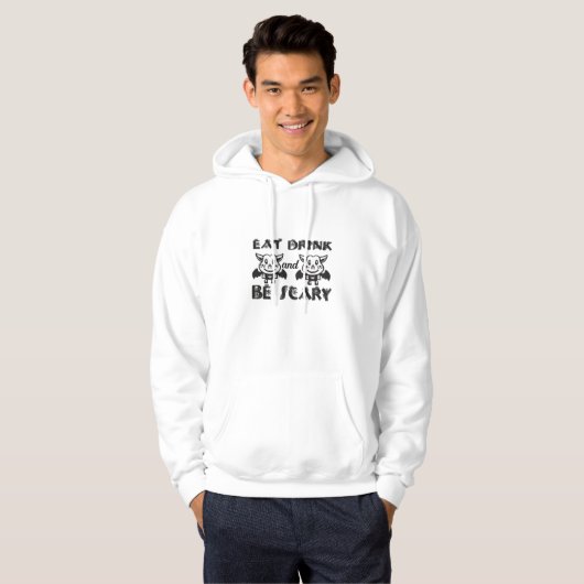 Eat Drink And Be Scary Aesthetic Unique Hoodie (Voorkant volledig)