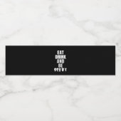 Eat Drink And Be Scary Aesthetic Unique Waterfles Etiket (Enkel label)