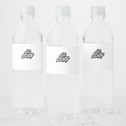 Eat Drink And Be Scary Basic Clean Waterfles Etiket (Flessen)