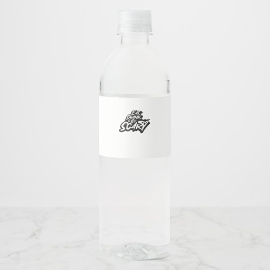 Eat Drink And Be Scary Basic Clean Waterfles Etiket (Voorkant)