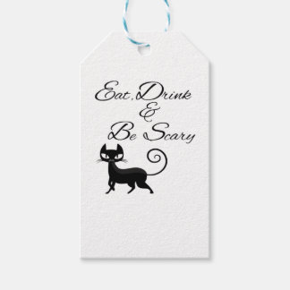 Eat Drink And Be Scary Cat Funny Cute Spooky Hallo Cadeaulabel