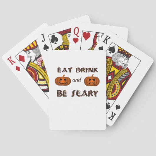 Eat Drink And Be Scary Classic Graphic Pokerkaarten (Achterkant)