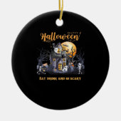 Eat Drink And Be Scary Classic Keramisch Ornament (Voorkant)
