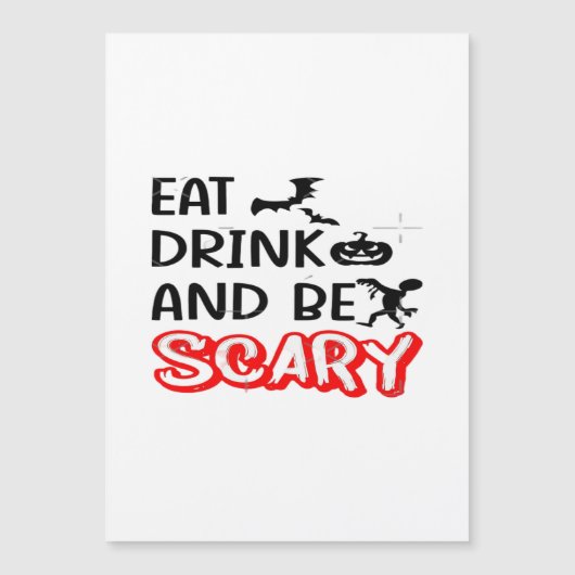 Eat Drink And Be Scary Design Retro Classic (Voorkant)