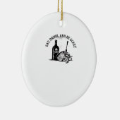 Eat Drink And Be Scary Funny Quote Keramisch Ornament (Rechts)