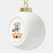 Eat Drink And Be Scary Funny Spooky Keramische Bal Ornament (Rechts)