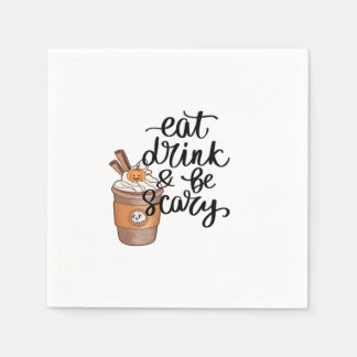 Eat Drink And Be Scary Funny Trendy Servet