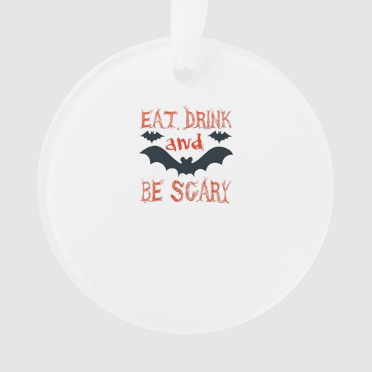 Eat Drink And Be Scary Halloween Bats Party Hallow (devant)