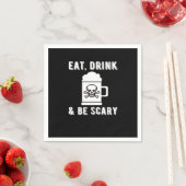 Eat Drink And Be Scary Halloween Beer Vintage Servet (Insitu)