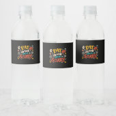 Eat Drink And Be Scary Halloween Design Essential Waterfles Etiket (Flessen)