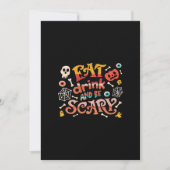 Eat Drink And Be Scary Halloween Funny Essential C Feestdagenkaart (Voorkant)
