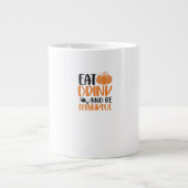 Eat Drink And Be Scary Minimal Clean Extra Grote Beker (Voorkant)