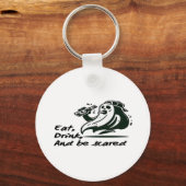 Eat Drink And Be Scary Spooky Club Cool Unique Sleutelhanger (Voorkant)
