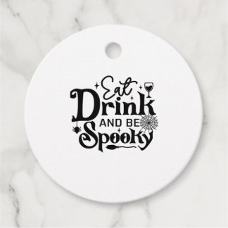 Eat Drink And Be Spooky Retro Classic Bedankjes Labels