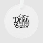 Eat Drink And Be Spooky Retro Classic Ornament (voorkant)