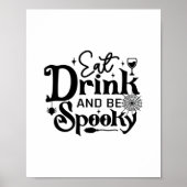 Eat Drink And Be Spooky Retro Classic Poster (Voorkant)