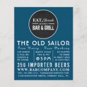 Eat, Drink Bar & grill Logo, Pub/Brewery Flyer (Voorkant)