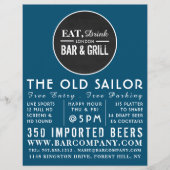 Eat, Drink Bar & grill Logo, Pub/Brewery Flyer (Voorkant)