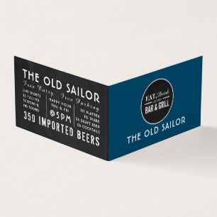 Eat, Drink Bar & grill Logo, Pub/Brewery, gedetail Visitekaartjes