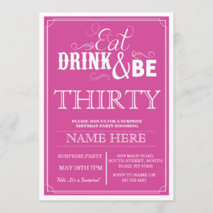 Eat Drink & be 30 of een andere leeftijdscategorie Kaart