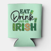 Eat Drink Be Irish Golf Beer Koelbox Koozie (Voorkant)