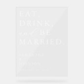 Eat Drink & Be Married Fun Modern Wedding Welcome (Recto)