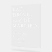 Eat Drink & Be Married Fun Modern Wedding Welcome (Angle)