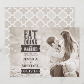 Eat Drink & Be Married Save the Date (Devant / Derrière)