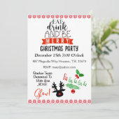 Eat Drink Be Merry kerstfeest Kaart (Staand voorkant)