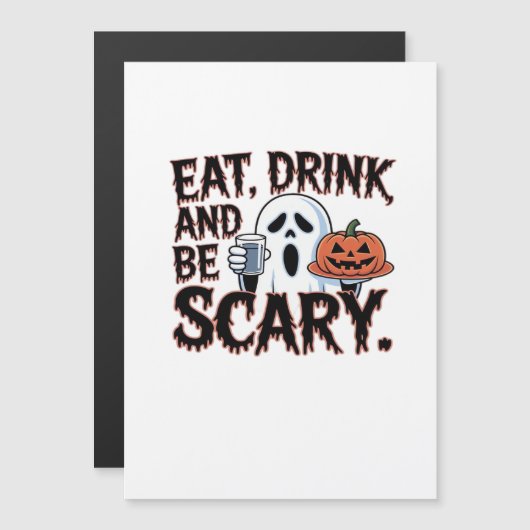 Eat Drink Be Scary Halloween Pumpkin Creative Styl (Voorkant / Achterkant)
