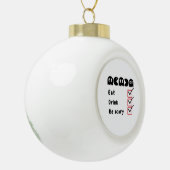 Eat Drink Be Scary Minimal Clean Keramische Bal Ornament (Links)