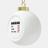 Eat Drink Be Scary Minimal Clean Keramische Bal Ornament (Rechts)