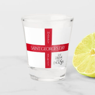 Eat Drink en be English St George's Cross Flag Shot Glas