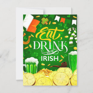 Eat Drink en Be Irish Briefkaart