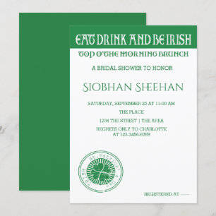 Eat Drink en be Irish Morning Brunch Kaart