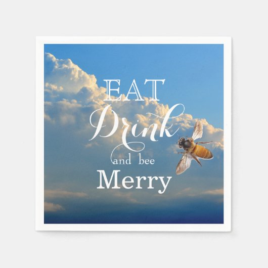 Eat Drink en bee Merry Servetten (Voorkant)