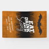 Eat, Drink en eng zijn - Halloween party Spandoek (Horizontaal)
