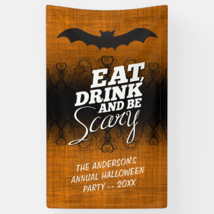 Eat, Drink en eng zijn - Halloween party Spandoek