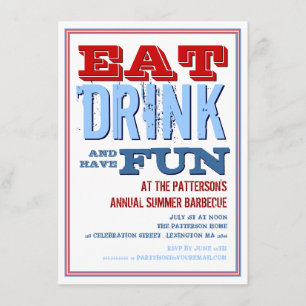 Eat, Drink en Fun op een zomerBBQ Kaart