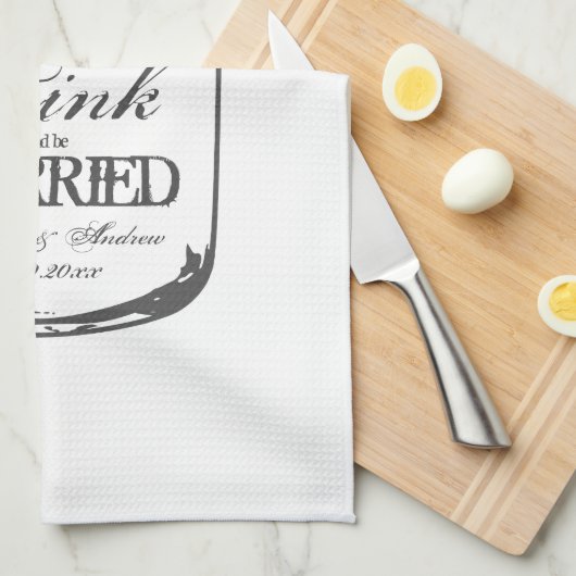 Eat drink en gehuwde maankeukenhanddoek theedoek (Quarter Fold)