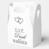 Eat drink en getrouwde prijsvraag voor bruiloft bedankdoosjes (Geopend)