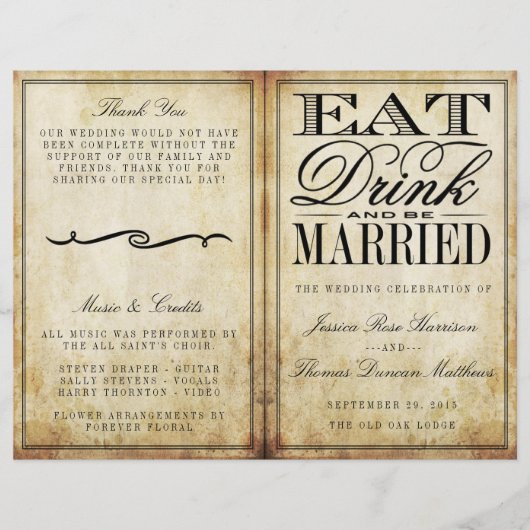 Eat, Drink en huwelijk (Voorkant)