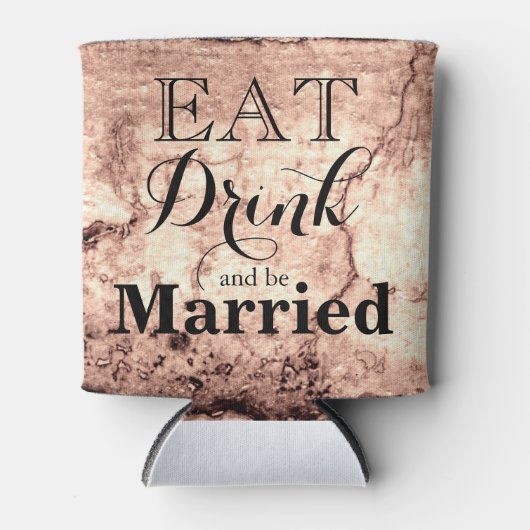 Eat Drink en huwelijk Blikjeskoeler (Voorkant)