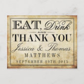 Eat, Drink en huwelijk Briefkaart (Voorkant)