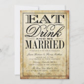 Eat, Drink en huwelijk Kaart (Voorkant)