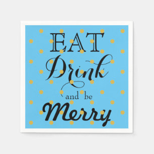 Eat Drink en huwelijk polka-puntpatroon Servet